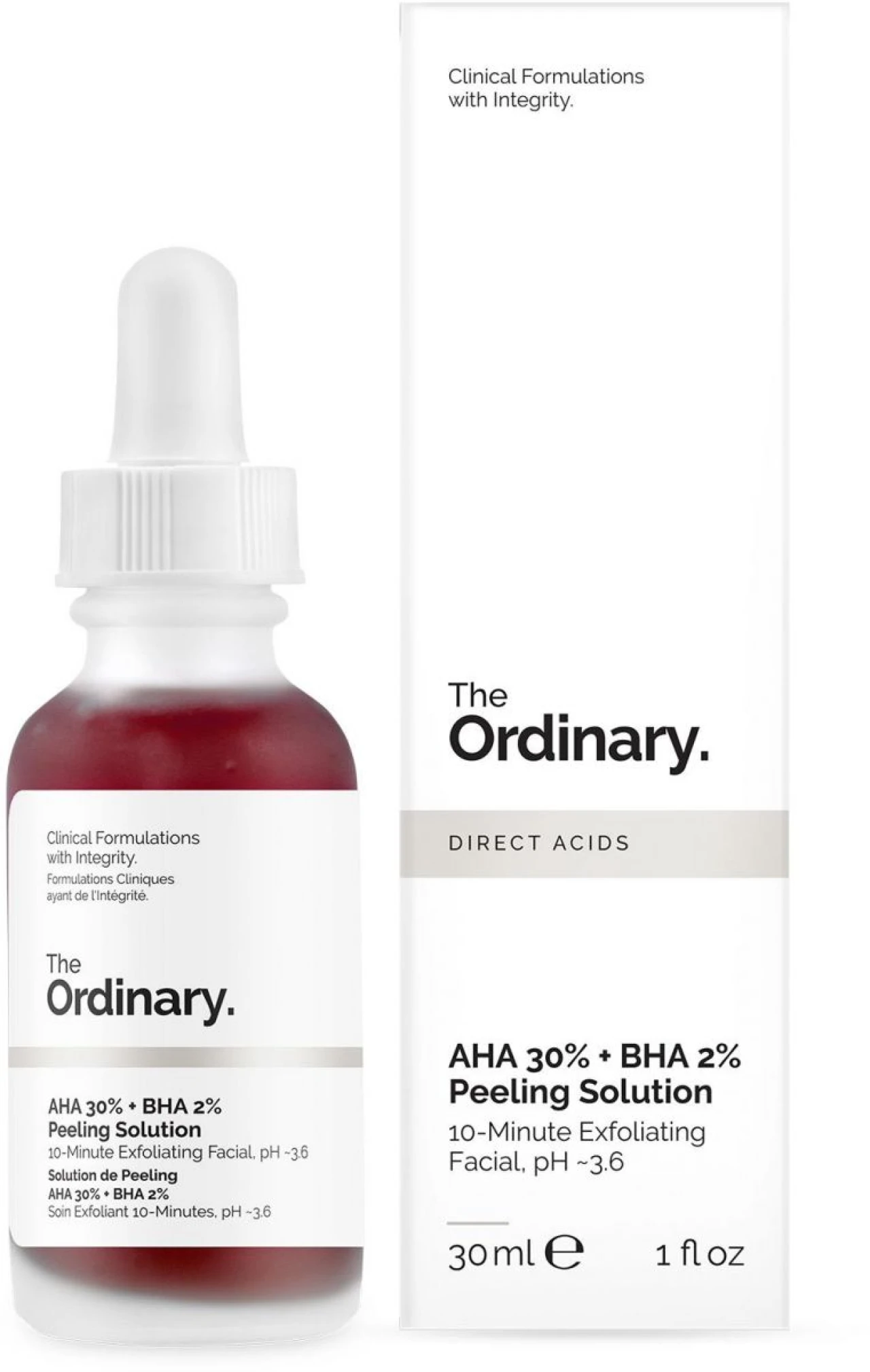 The Ordinary Direct Acids AHA 30% + BHA 2% Peeling Solution