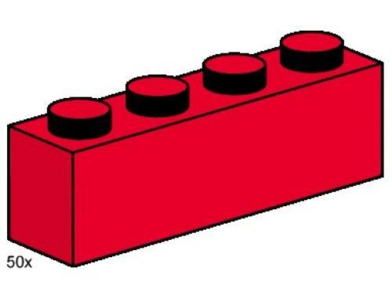 Lego 1 x 4 Red Bricks